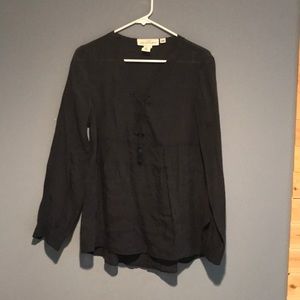 Navy empire waist blouse